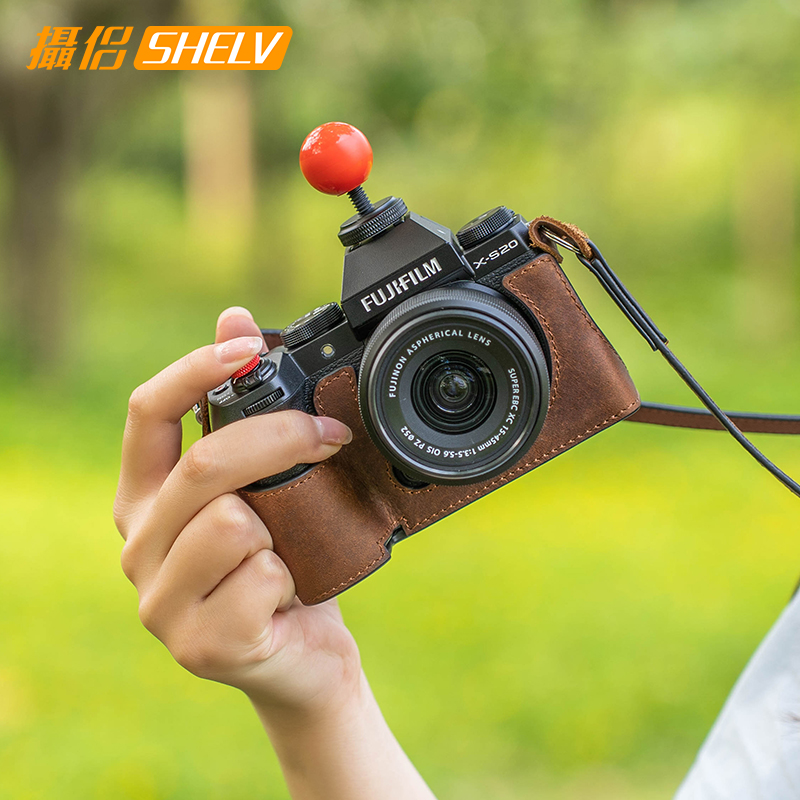 摄侣适用富士XS20保护套XT50相机包XT30二代三代x100vi相机套xt5xm5皮套xh2s底座xt20xs10皮壳xe4XT4真皮配件