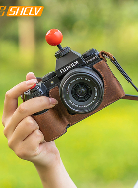 摄侣适用富士XS20保护套XT50相机包XT30二代三代x100vi相机套xt5xm5皮套xh2s底座xt20xs10皮壳xe4XT4真皮配件
