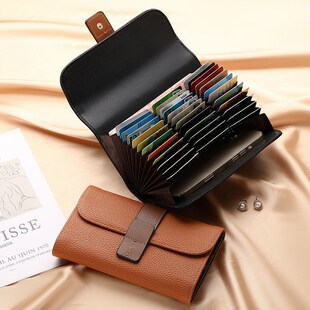 证件收纳卡包高级感多卡位长款卡片E包女士防消磁名片夹卡包大容