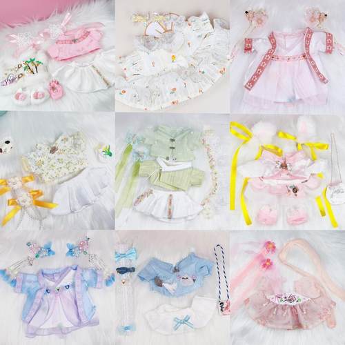 汉服娃衣20cm棉花娃娃古风套装替换衣服胖胖体适用中国风公仔换装