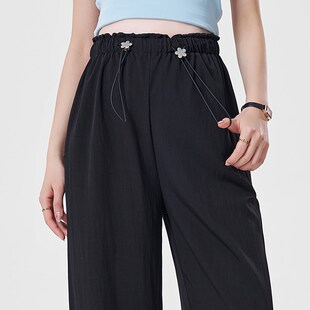 孕妇山本裤夏季2025薄款外穿小个子阔腿裤无托腹休闲裤子新款夏装
