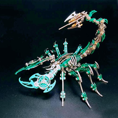 金属拼装模型不锈钢蝎子积木龙零3D拼图高难度机械组装玩具礼品男