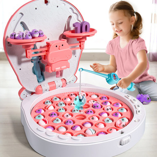 钓鱼玩具儿童女孩益智2一3岁半1小孩宝宝电动两磁性6套装幼儿男孩