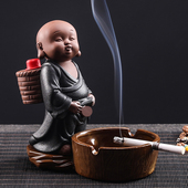 创意烟灰缸陶瓷客厅茶几办公室桌车载个性 烟灰缸喷水灭烟器