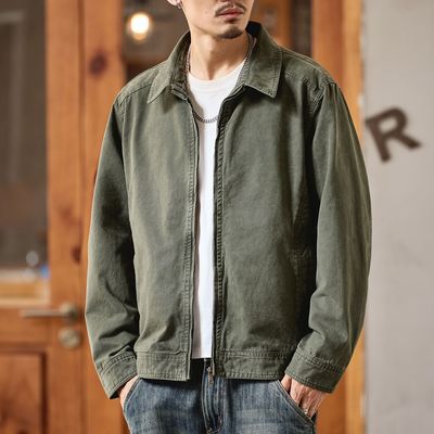 美式复古工装夹克男士春秋季