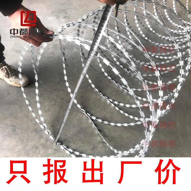 滚笼防盗刺网围墙防爬网蛇腹网防攀爬防护网刀刺滚笼监狱围墙刺网