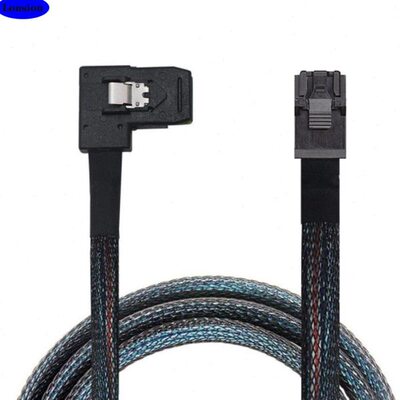 MINI SAS HD SFF-8643 4I转SAS SFF-8087右弯服务器内部连接线