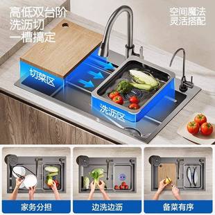 5.0超厚洗菜盆水槽家用厨房大单槽304不锈钢水槽台上中下洗菜盆池