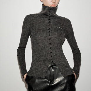 艾诺丝商场同款2025秋冬新款百搭显瘦针织毛衫修身上衣女AR804111