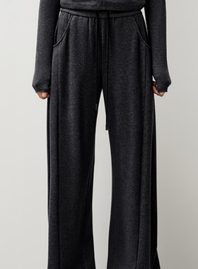 艾诺丝商场同款2025秋季新款松紧腰休闲裤女宽松直筒卫裤AR314127