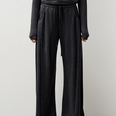 艾诺丝商场同款2025秋季新款松紧腰休闲裤女宽松直筒卫裤AR314127