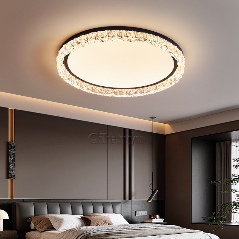 全光谱护眼高级感卧室吸顶灯新款意式轻奢现代简约圆形书房主卧灯