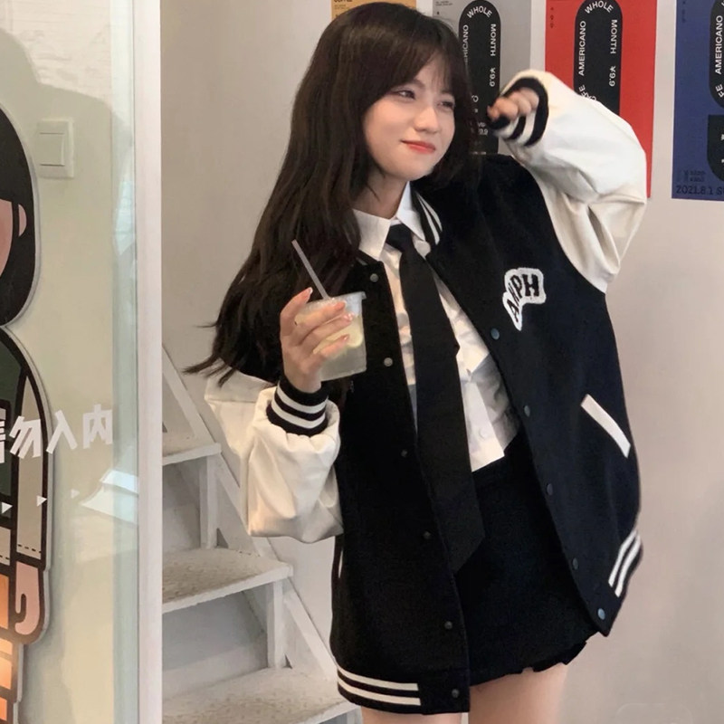 棒球服女2022新款春夏季小个子休闲韩版宽松百搭学生薄款外套时尚