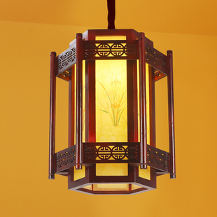 中式 饰灯笼火锅饭店茶楼古风建筑古典吊灯 仿古实木户外走廊广告装