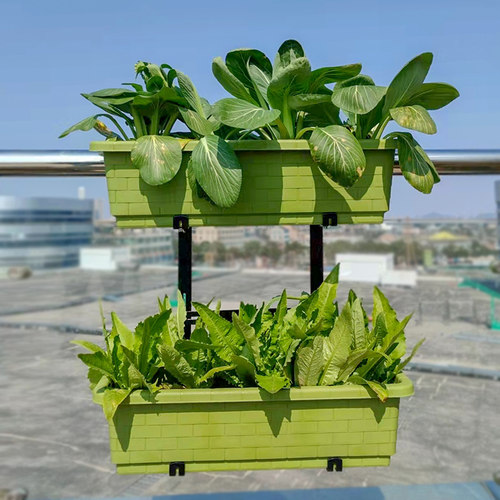 阳台挂篮花盆护栏挂式挂钩悬挂双层长方形长条种菜神器家庭种菜盆