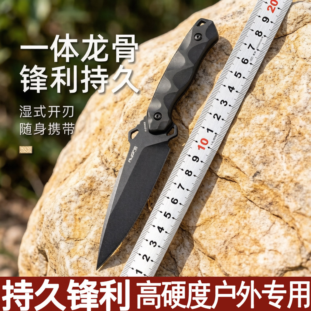 户外联邦九头蛇DLC洛克战术军刀龙骨一体K鞘狩猎刀具精美水果刀