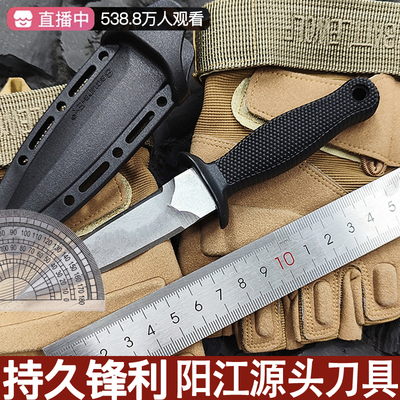迷你小刀随身大马士革钢刀冷钢10dc直刀10BCTL战术刀靴刀防身刀具