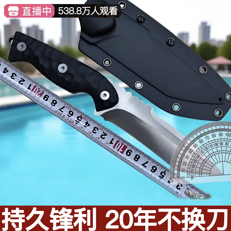 VG10钢泰坦防身自卫刀水果刀家用户外小直刀DC53高硬度模具烘培刀