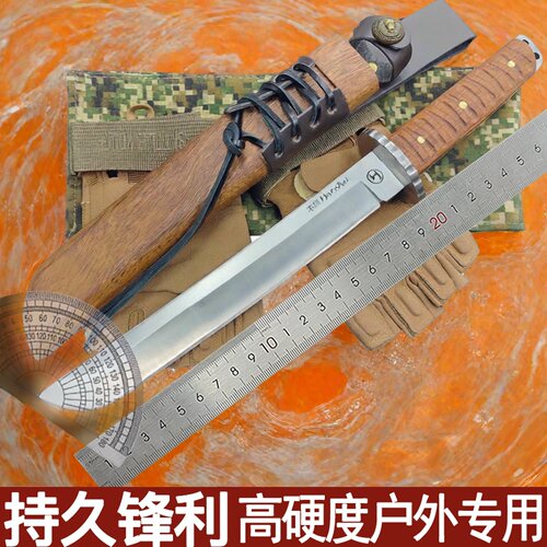 户外刀具多功能砍柴刀野外露营水果刀直刀防身小刀锋利刀一体龙骨