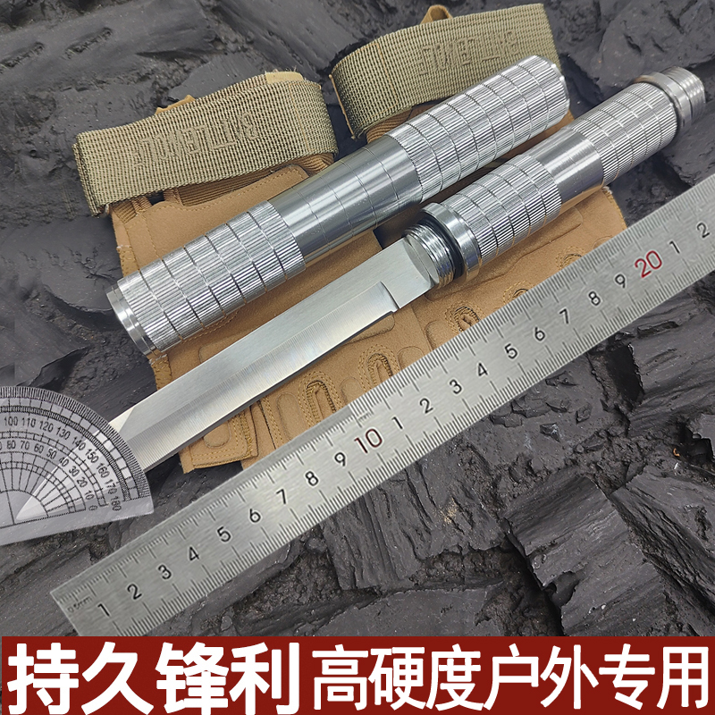 棍中刀户外小直刀防身便携求生刀具高硬度锋利管中刀多功能霸王棍