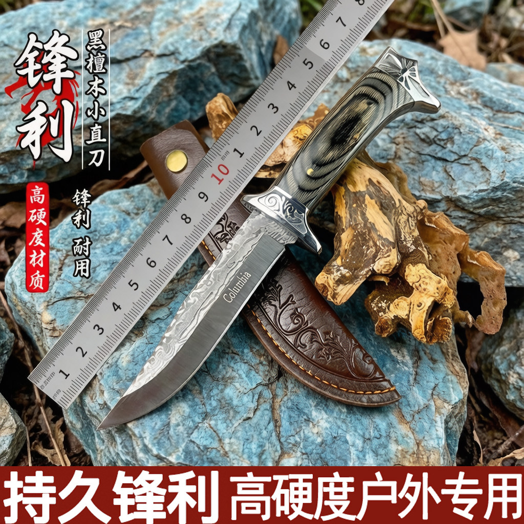 便携高硬度手把肉小刀户外野营小直刀战术刀家用水果刀厨房瓜果刀