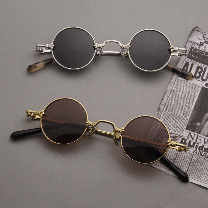 复古太子圆偏光墨镜男女个性小圆日韩小框眼镜英伦国风高档太阳镜
