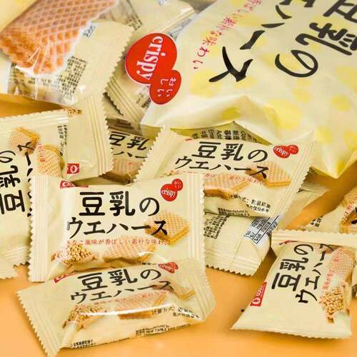 OCOCO豆乳味威化饼干奶香豆乳夹心大袋装酥脆威化饼干休闲零食