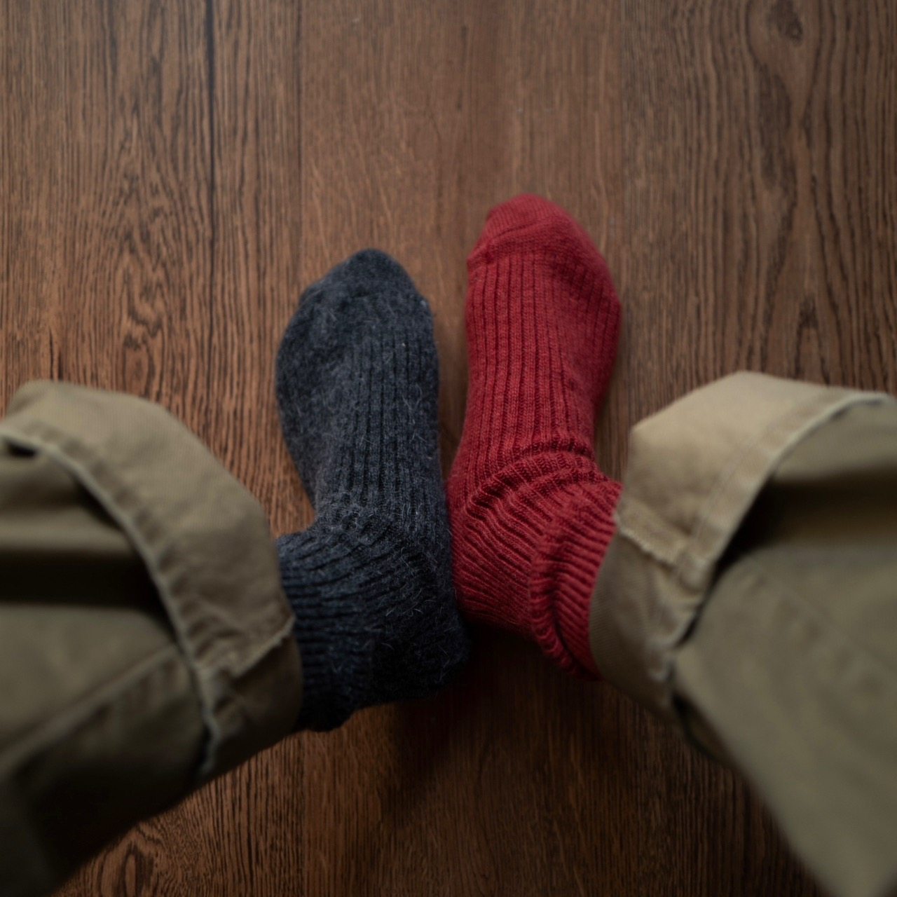 BigSocks低饱和加厚红灰袜
