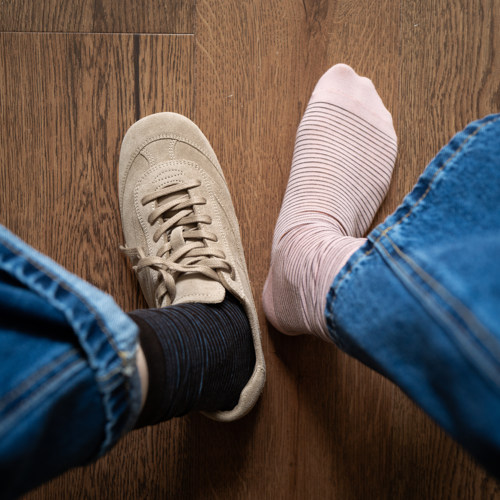 BigSocks薄款细条纹肉桂海盐袜