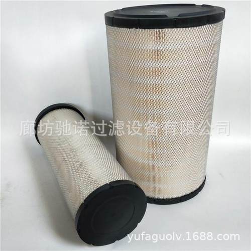驰诺SEV551F4空气滤清器AF26207 C3726802挖掘机压路机滤芯FF5788