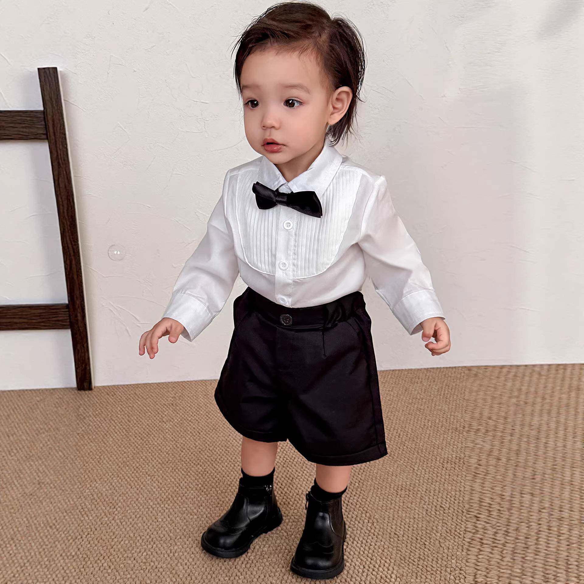 婴幼儿套装秋装周岁礼服春秋季男童西装衣服男宝宝生日英伦风西服