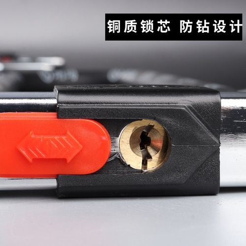 玥玛玻璃门锁加长u型锁双开门防盗锁插锁推拉门锁商铺锁抗液压剪