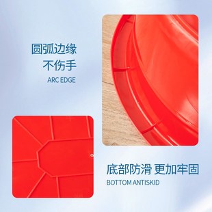 9WOR塑料长盆大号加厚长方形洗澡盆红色圆形盆成人儿童家用沐浴泡