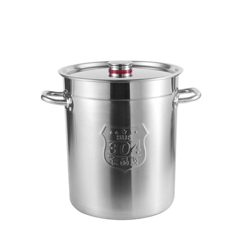 欧顿304不锈钢卤水多用汤桶商用大容量汤锅带盖特厚复合底三层钢