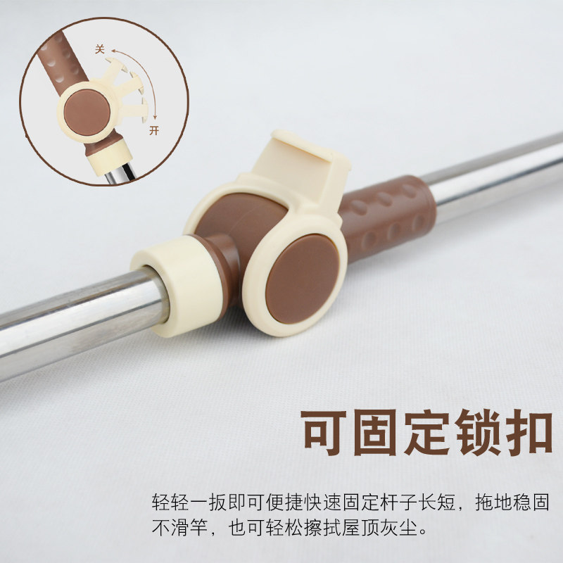 洁仕宝旋转拖把杆替换杆防爆液压弹簧杆不锈钢拖把杆拖把配件加长