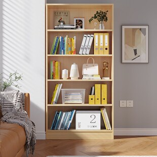 实木书柜家用g客厅一体靠墙书架可定制展示柜书房开放式落地置物