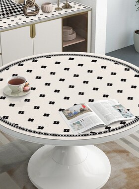 防水防油免洗小圆桌桌布造皮革桌垫茶几防滑垫布圆形餐桌垫大圆