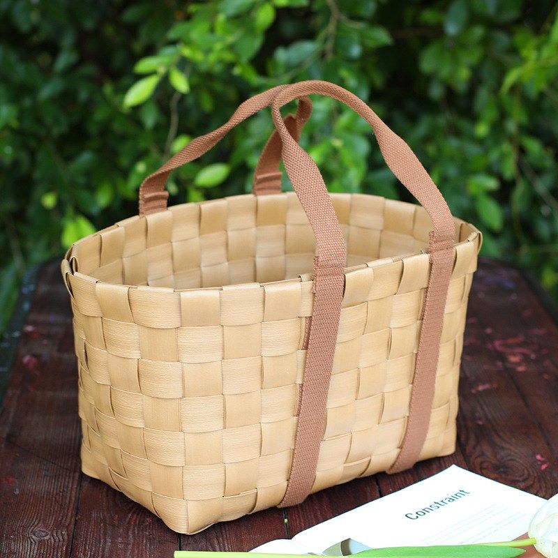 复古手工编织购物篮买菜摘菜篮子便携户外野餐水果面包提篮,收纳整理,购物袋/环保袋/帆布袋,淘宝优惠券,粉丝福利购,淘宝优惠卷