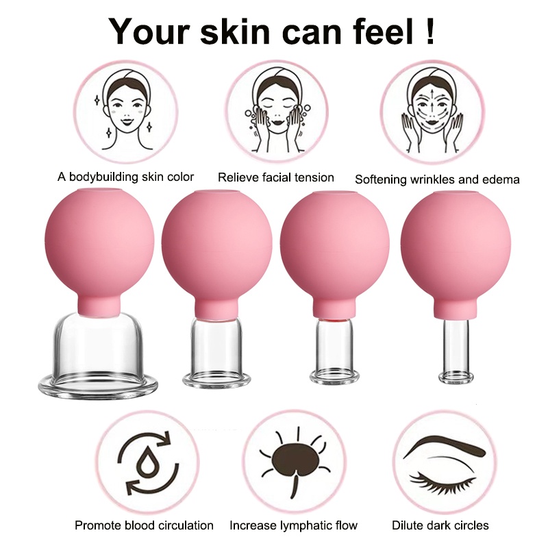 Rubber Face Massager VacuuAm Cupping Face Skin Lifting