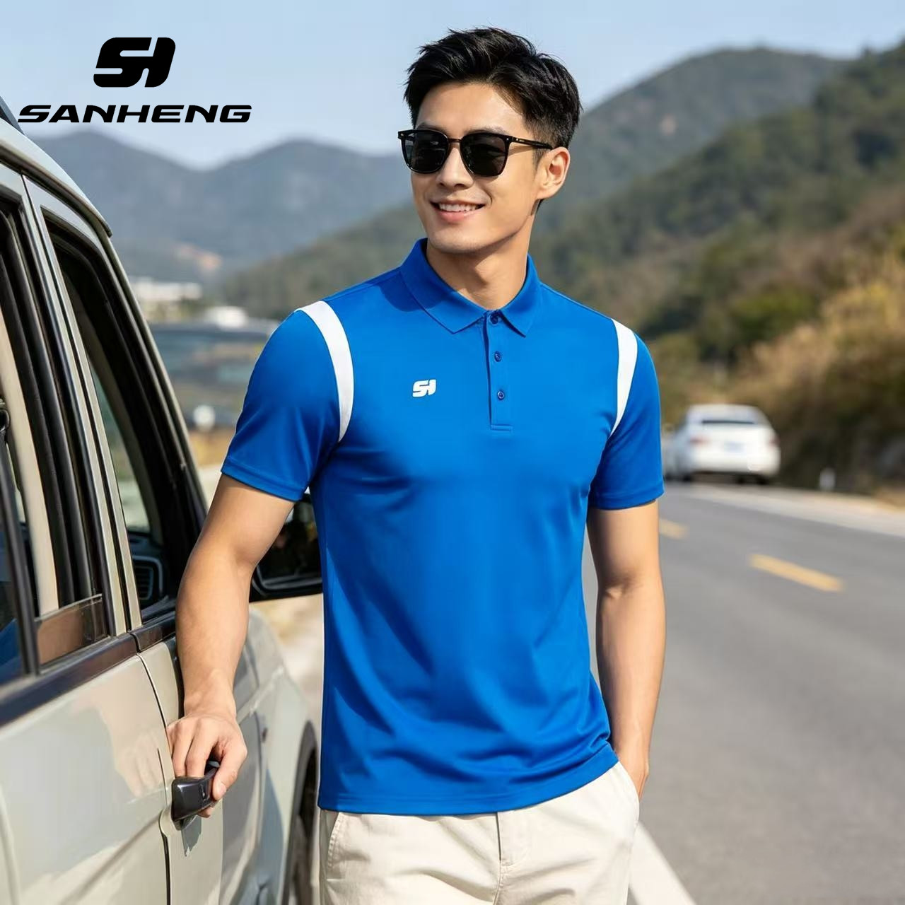 三恒POLO衫男士夏季跑步短袖透气短袖舒适百搭衬衫领训练服T恤女图片