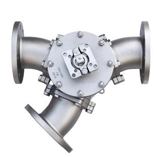 球阀Y型三通球阀304材质316L45度135度气动Y型球阀