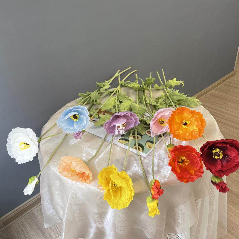 超大虞美人仿真假花罂粟婚插花花装饰花婚礼庆摄影道具家居AL-868