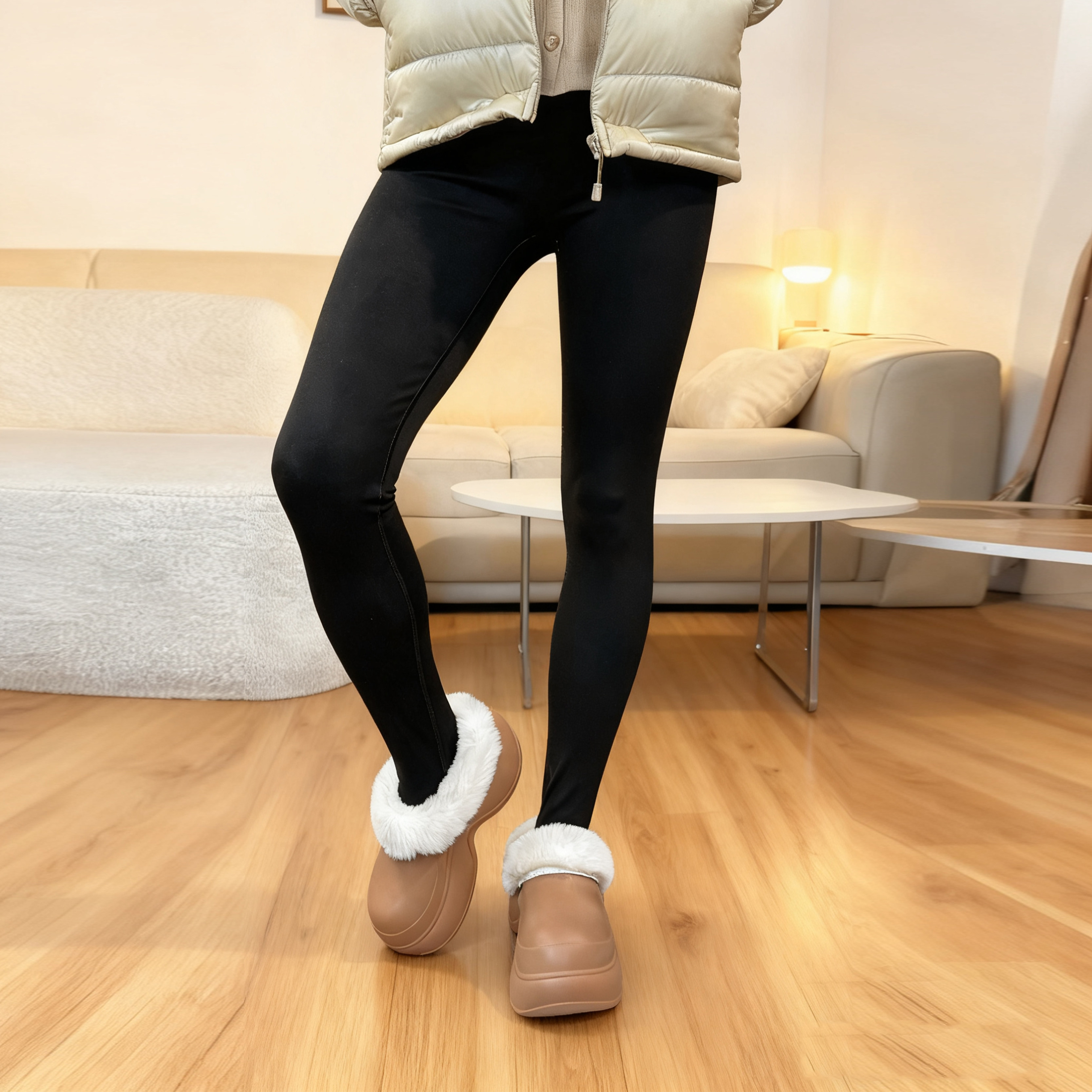 辽锦柞蚕丝鲨鱼裤女士可外穿修身显瘦收腹休闲时尚