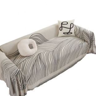 PK7J线条现轻奢雪尼尔沙发盖布亲肤沙发套罩布巾防尘毯子四