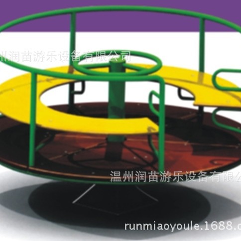 润苗游乐幼儿园儿童大型玩具塑料转椅 室内外卡通转马设备