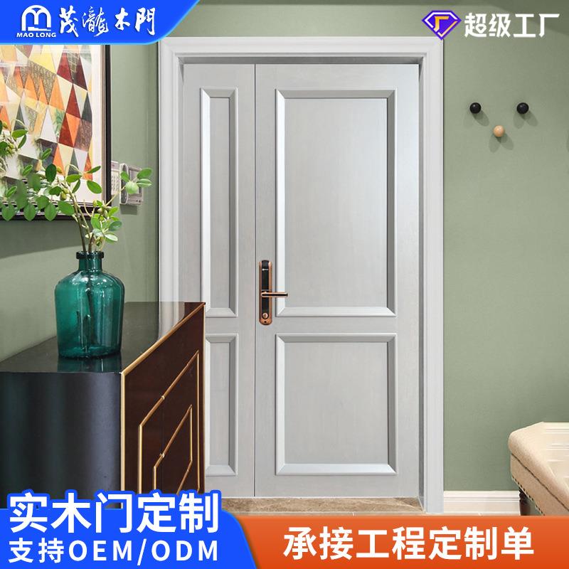 烤漆入户门防盗门安全隔音复合实木门家用别墅大门双开门