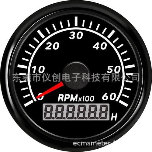 网销ECPC系列52MM指针转速表6KRPM1-300内速比可调