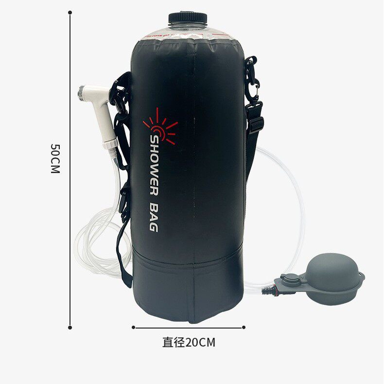VRv户外露营太阳能沐浴袋便携式冲凉热水袋晒水袋野外过夜洗