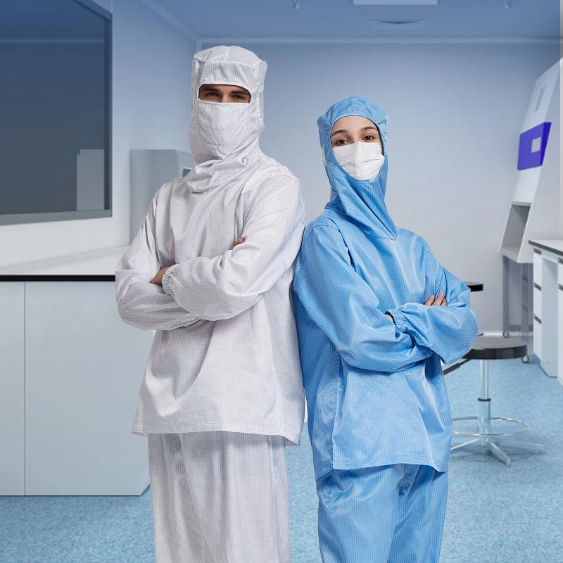 防静电分体无尘服工作服洁净服男女通用防尘易清洗连帽防护服