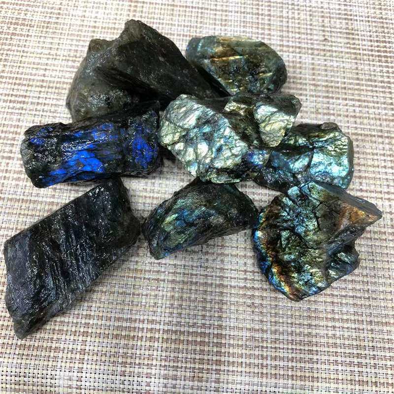 天然拉长石原石大块碎石扩香石家装工艺品摆件水晶装饰